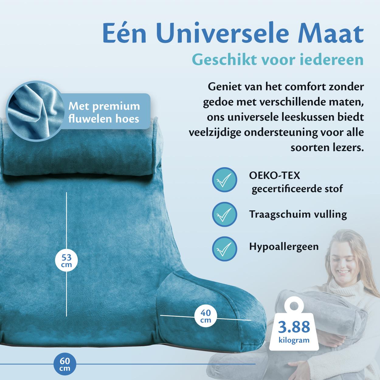 Het bed met een overzicht van de functies, waaronder het Ella Leeskussen voor een betere leeservaring.