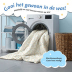 Ella verzwaringsdeken met stippenprint eenvoudig wasbaar in de wasmachine op 30 graden