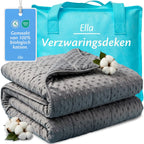 Ella Verzwaringsdeken Kind minky variant met OEKO-TEX biologisch katoen inclusief opbergtas