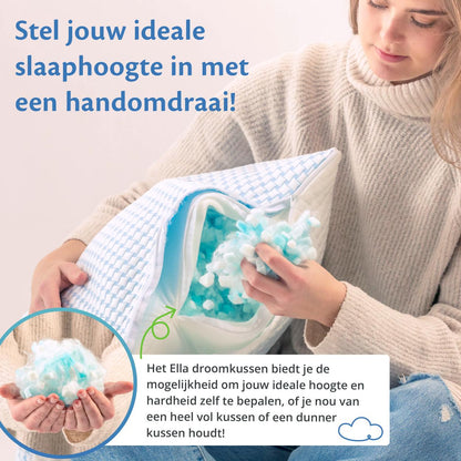 Hoofdkussen gemaakt van memory foam, biedt uitstekende ondersteuning en bevordert een gezonde slaaphouding.