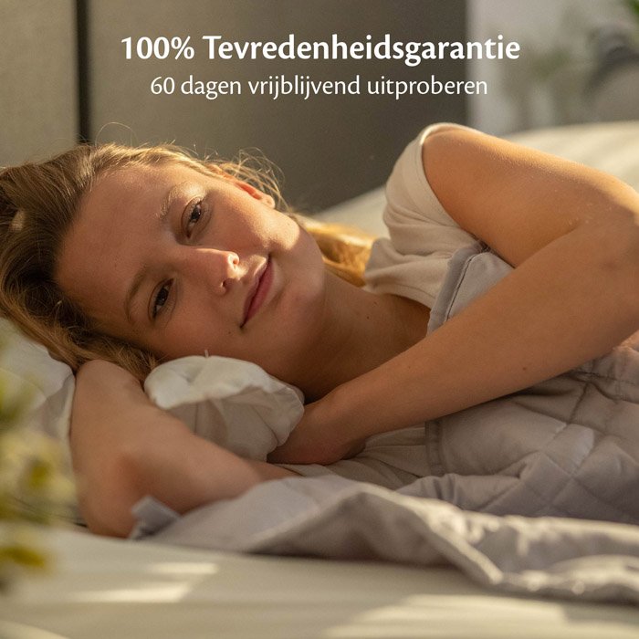 Verzwaringsdeken voor volwassenen, 100% tevreden, 30 dagen vrijblijvend uitproberen