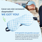Comfortable and lightweight eye mask from Ella Verzwaard, perfect for a good night's sleep with cooling and warm materials.